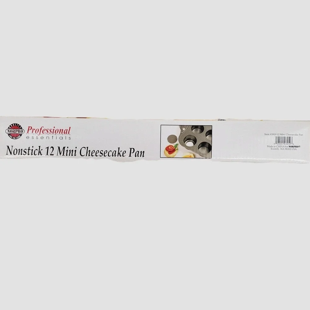 Norpro Quality Nonstick 12 Mini Cheesecake Pan with Removable‎ Bottoms Dark Gray